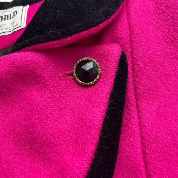 Vintage Rothschild Raspberry Pink Wool Dress Coat Size 6 Years Made in USA - Picture 2 of 9
